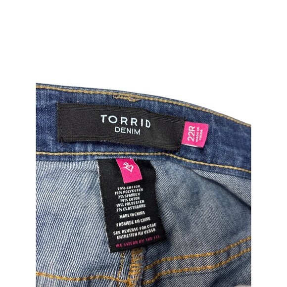 Torrid Denim Womens Jeans Size 22R Skinny Blue Stretch - Picture 3 of 3
